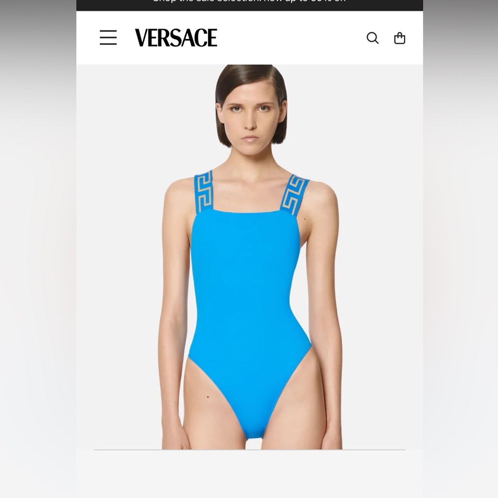 NWTs Authentic Versace ONE-PIECE SWIMSUIT blue
